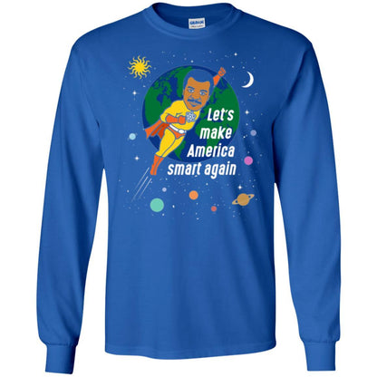 Astronomy T-shirt Let's Make America Smart Again Royal