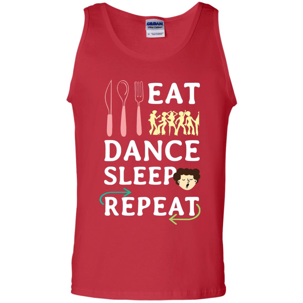 Eat Dance Sleep Repeat Dance Lover Shirt Red