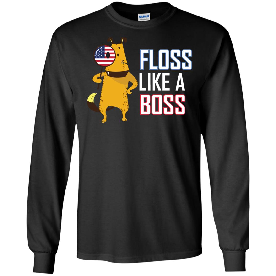 Floss Like A Boss Dog Shirt Black