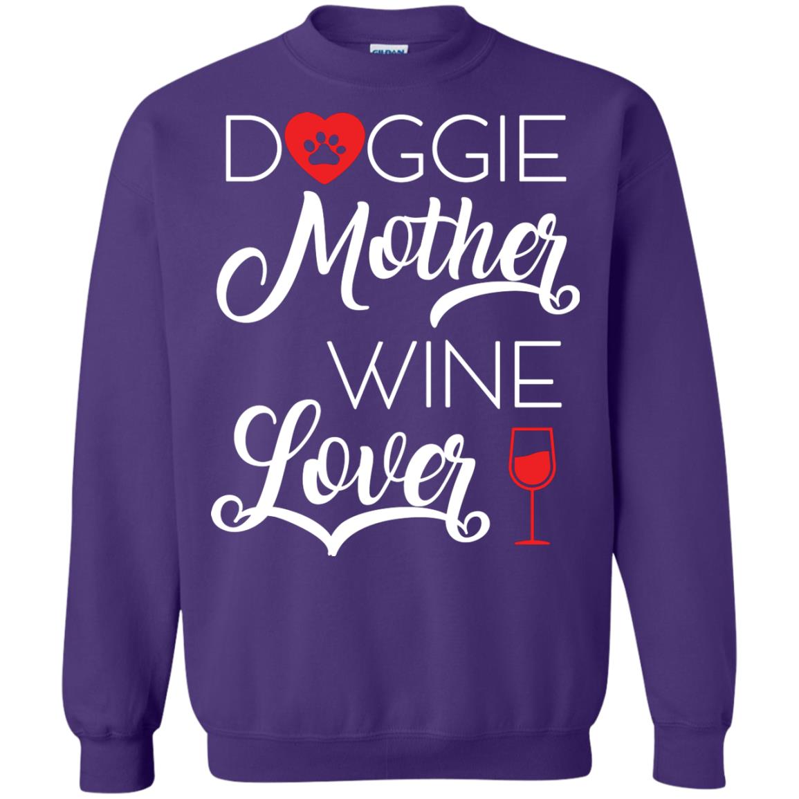 Doggie Mother Wine Lover Dog And Wine Gift Shirt For Mom Purple