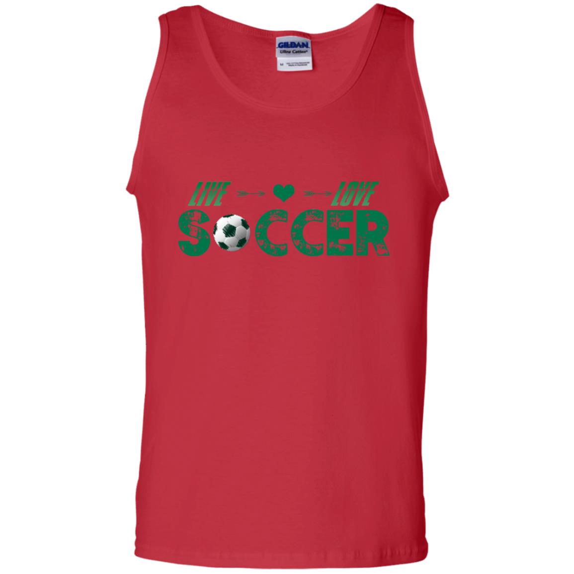 Live Love Soccer Shirt For Mens Or Womens Red
