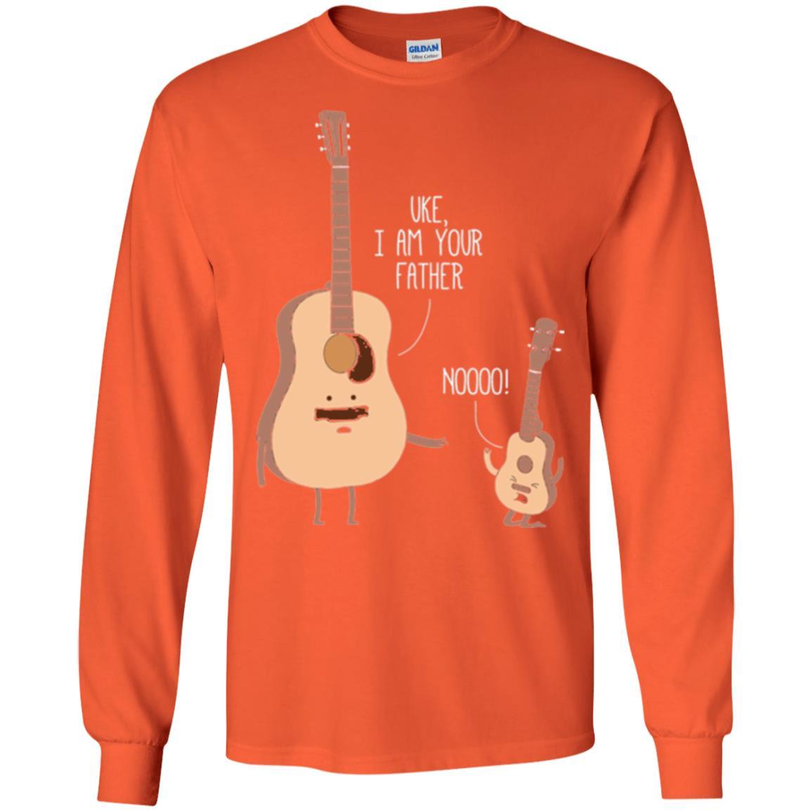 Musician T-shirt Uke I Am Your Father Orange