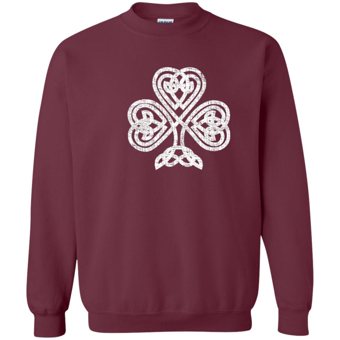 Irish Shamrock Knot Symbol St. Patrick_s Day T-shirt Maroon