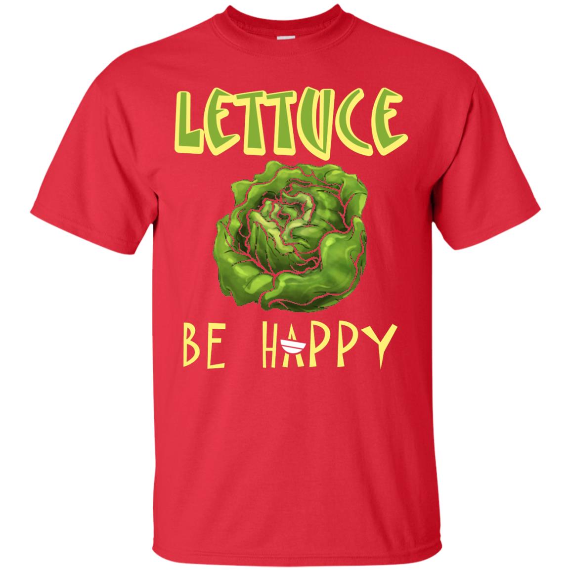 Lettuce Be Happy Lettuce Lover T-shirt Red