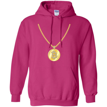 Funny Bitcoin T-shirt Gold Chain Cryptocurrency Necklace Heliconia