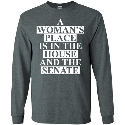 A Woman_s Place Is In The House And The Senate T-shirt Dark Heather