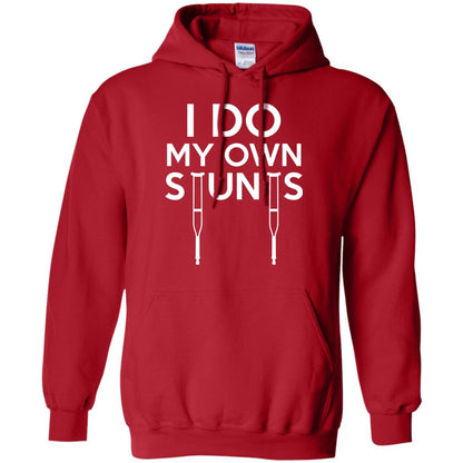 Funny I Do My Own Stunts Broken Leg Get Well Gift T-shirt Red