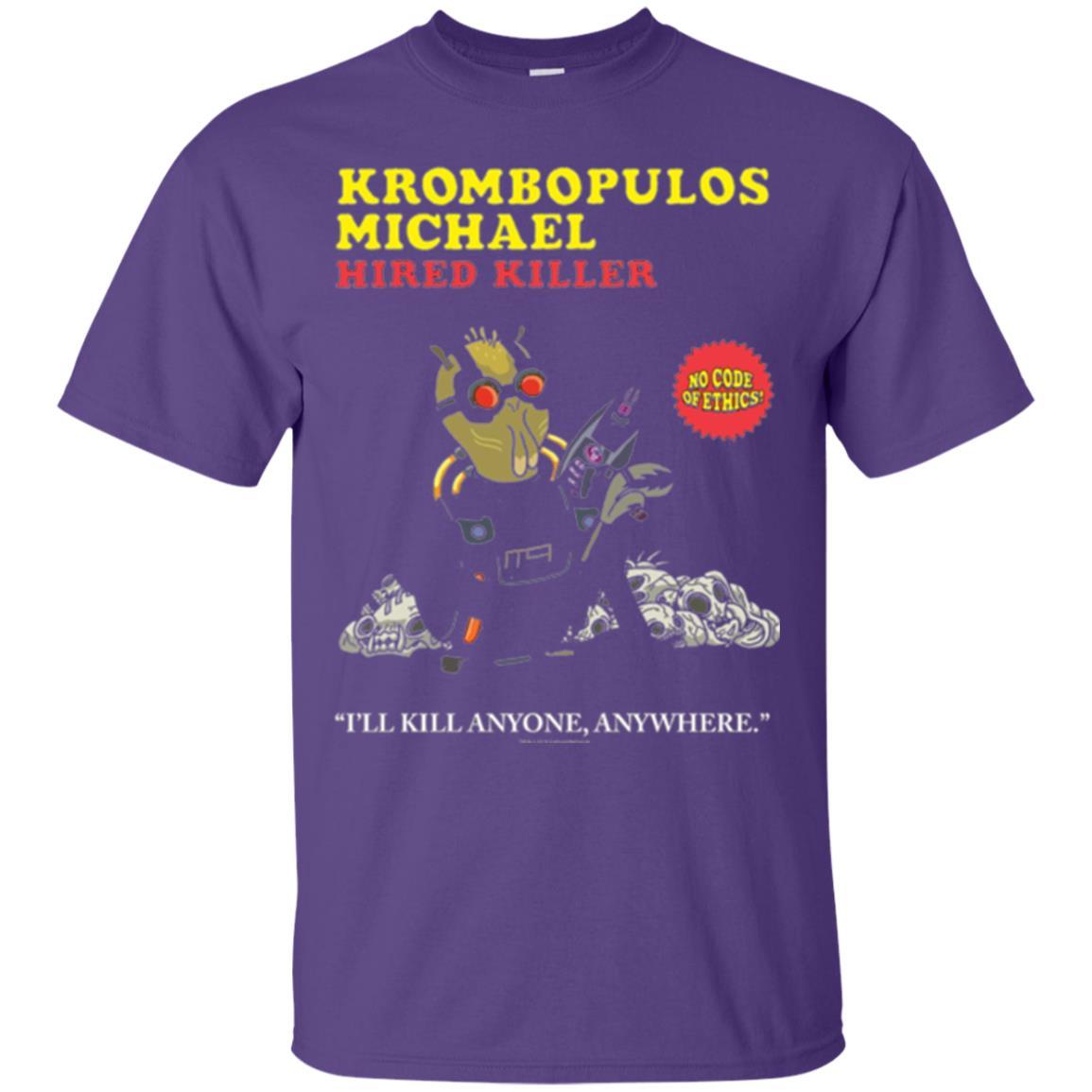 Film T-shirt Krombopulos Michael Hired Killer Purple