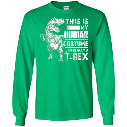 Dinosaus T-shirt This Is My Human Costume Shirt Human Irish Green