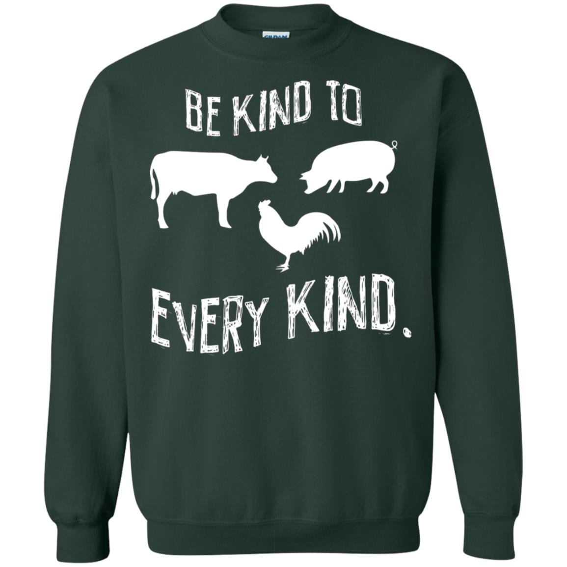 Be Kind To Every Kind Kindness Vegetarian Animal Lovers Gift Shirt Forest Green
