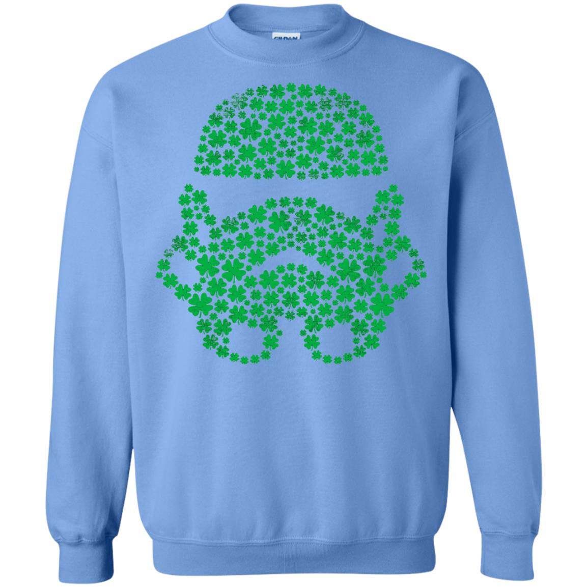 Stormtrooper Clovers St. Patrick_s Graphic T-shirt Carolina Blue