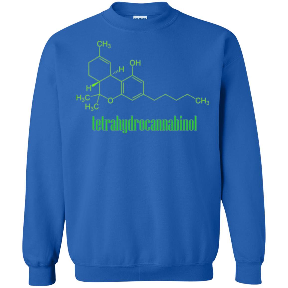 Canabis Molecule T-shirt Tetrahydrocannabinol Thc Royal