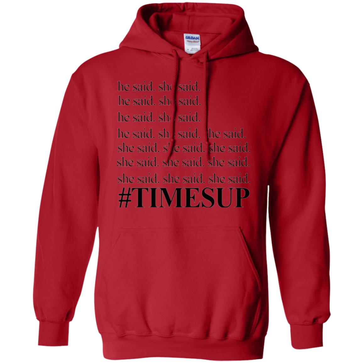 Women_s Right T-shirt Hashtag Times Up He Said She Said Red