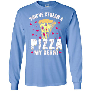 Funny Valentines Day Shirt Food Gift You_ve Stolen Pizza My Heart