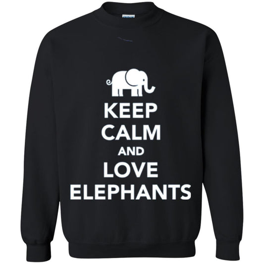 Elephant Lover T-shirt Keep Calm And Love Elephants T-shirt Black