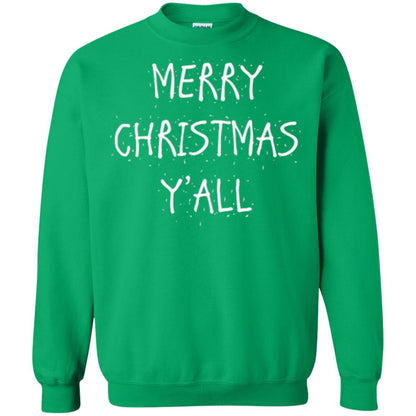 Christmas T-shirt Merry Christmas Y_all Irish Green