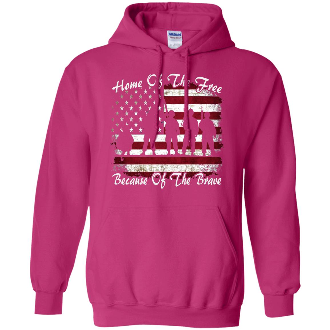 Home Of The Free Because Of The Brave Flag Military Shirt Heliconia