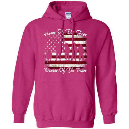 Home Of The Free Because Of The Brave Flag Military Shirt Heliconia