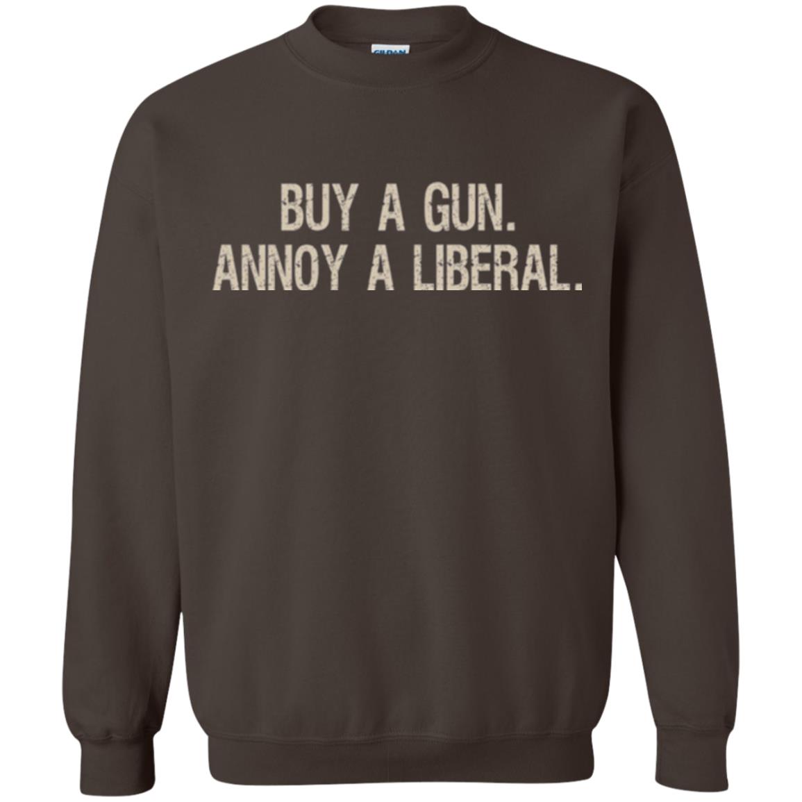Gun Lovers T-shirt Buy A Gun Annoy A Liberal Dark Chocolate