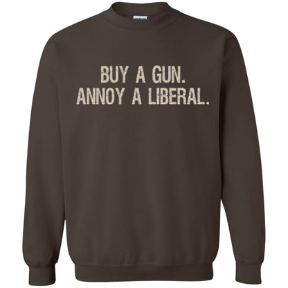 Gun Lovers T-shirt Buy A Gun Annoy A Liberal Dark Chocolate