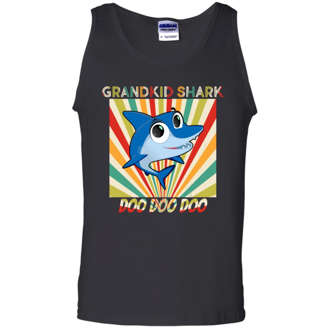 Grandkids Shark Doo Doo Doo Family Shark Gift Shirt Black