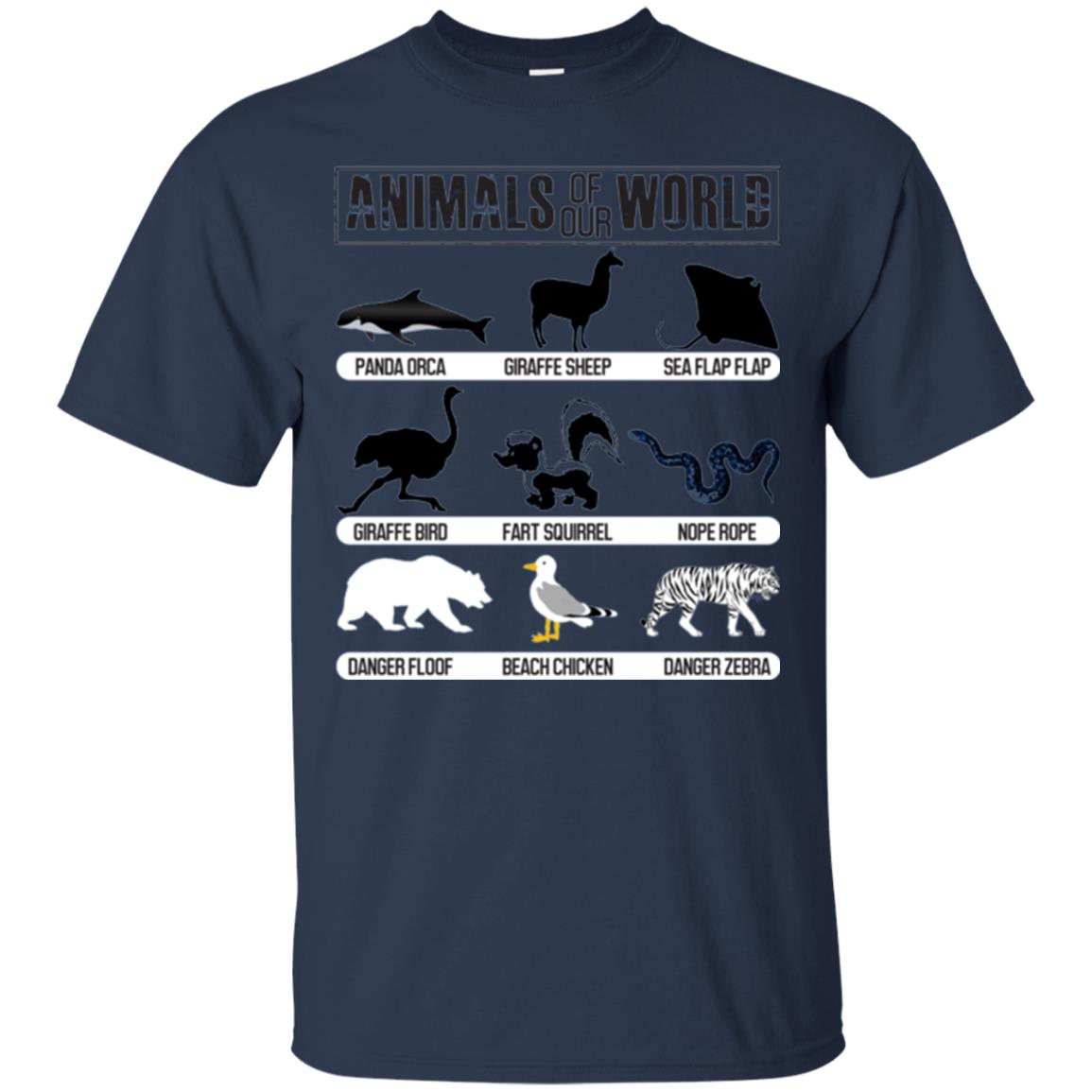 Save Animals Of Our World T-shirt Navy