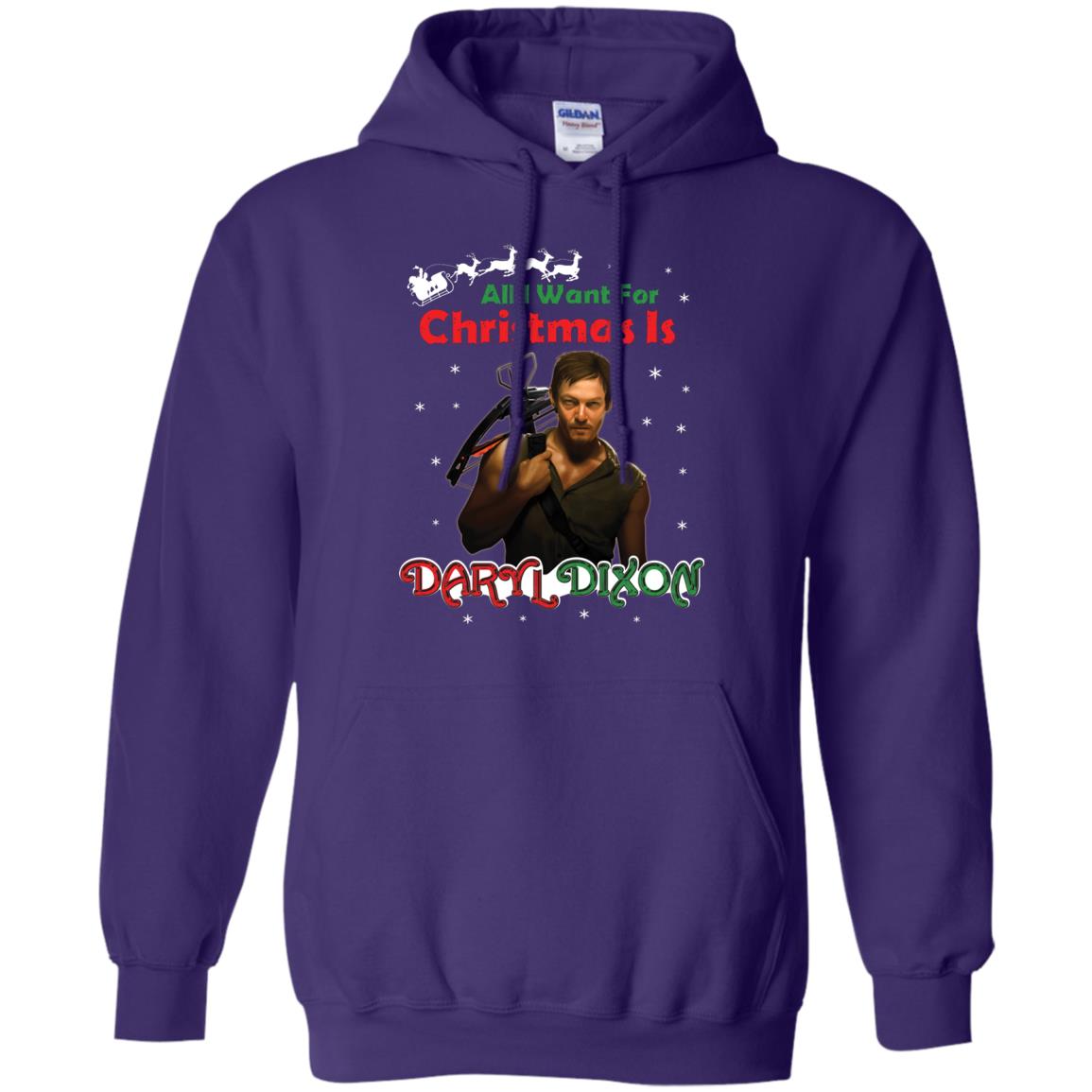 All I Want For Christmas Is Daryl Dixon Shirt Purple