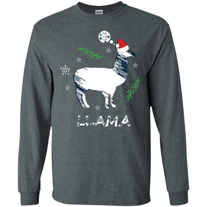 Christmas T-shirt Fa La La La Llama T-shirt Dark Heather