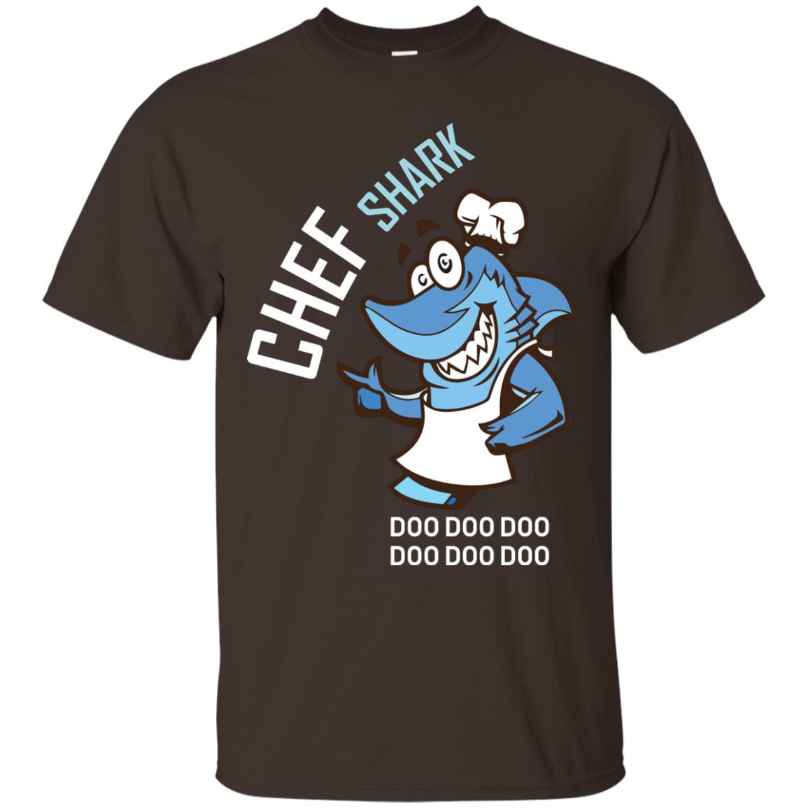 Chef Shark Doo Doo Doo Shirt For Cooker Dark Chocolate