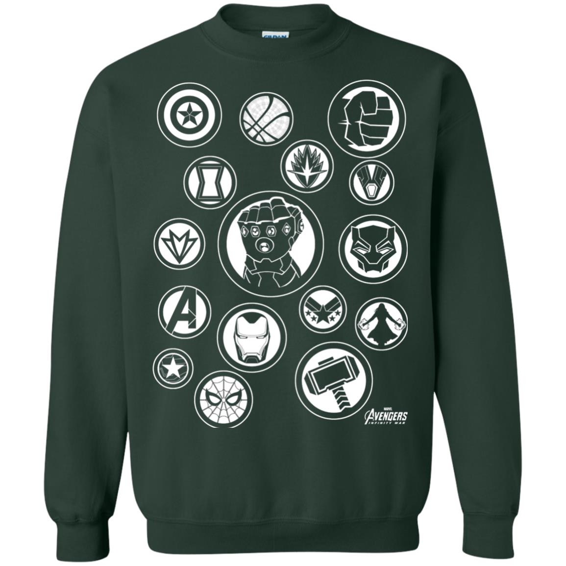 Infinity War Tonal Hero Icon Movie T-shirt Forest Green