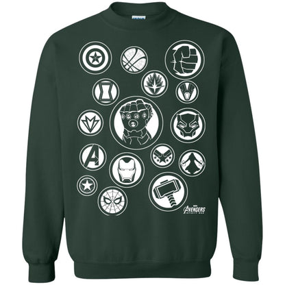 Infinity War Tonal Hero Icon Movie T-shirt Forest Green