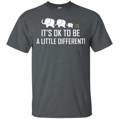 It_s Ok To Be A Little Different Autism Elephant Shirt Dark Heather