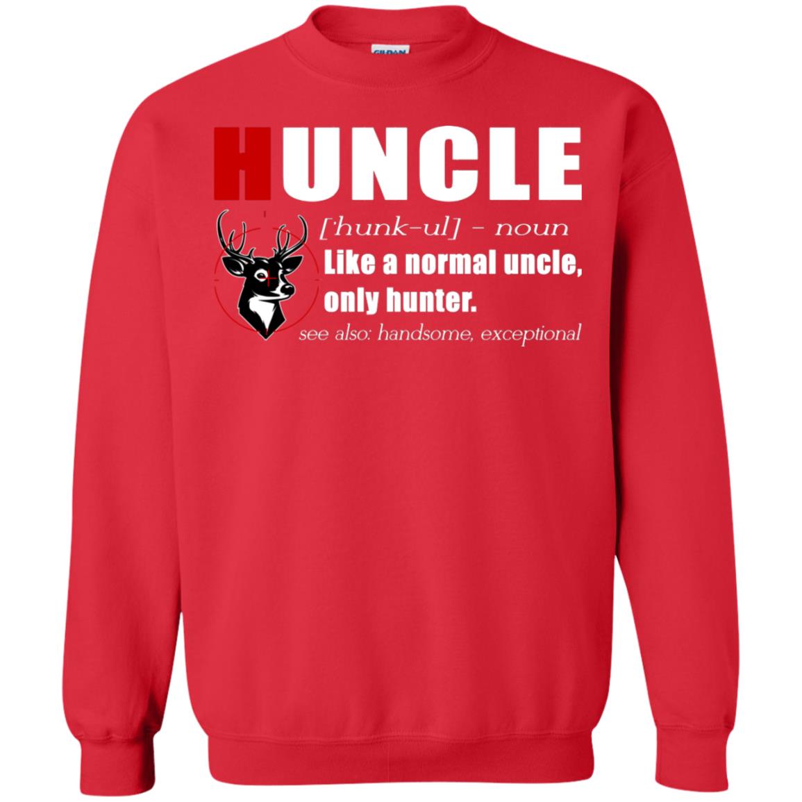 Huncle Definition Like A Normal Uncle Only Hunter Hunting Uncle Gift Shirt For Mens Red
