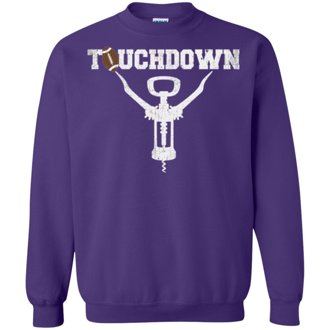 Football T-shirt Touchdown Funny Football Wine Lovers Purple