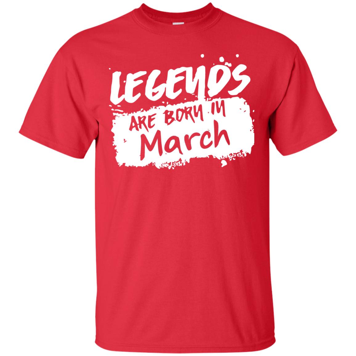 March Birthday Shirt Legends Are Born In March Red