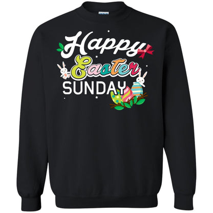 Christian T-shirt Happy Easter Sunday Black