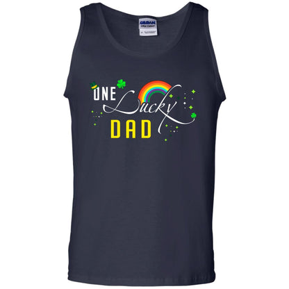 One Lucky Dad St. Patrick_s Day T-shirt Navy
