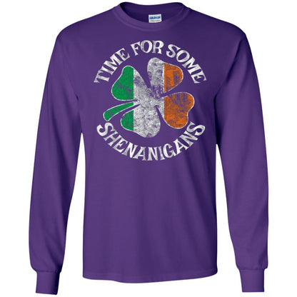 Time For Some Shenanigans St. Patrick_s Day T-shirt Purple