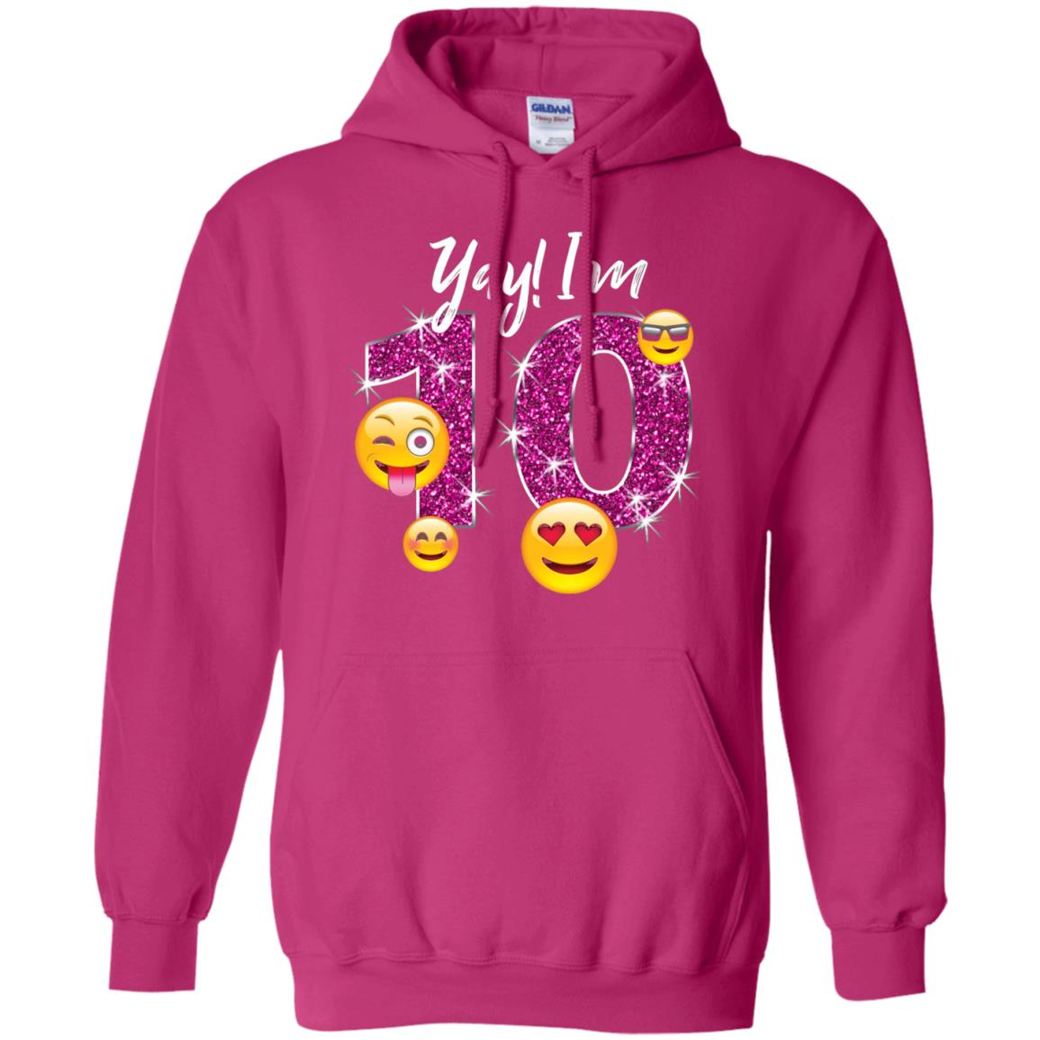 Funny Emoji Birthday 10th Birthday T-shirt Heliconia