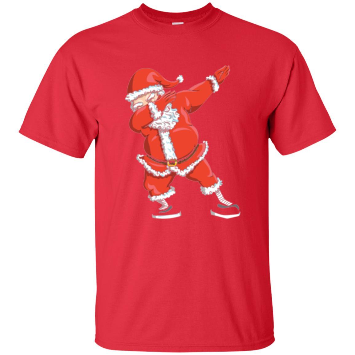 Christmas T-shirt Dabbing Santa Claus T-shirt Red