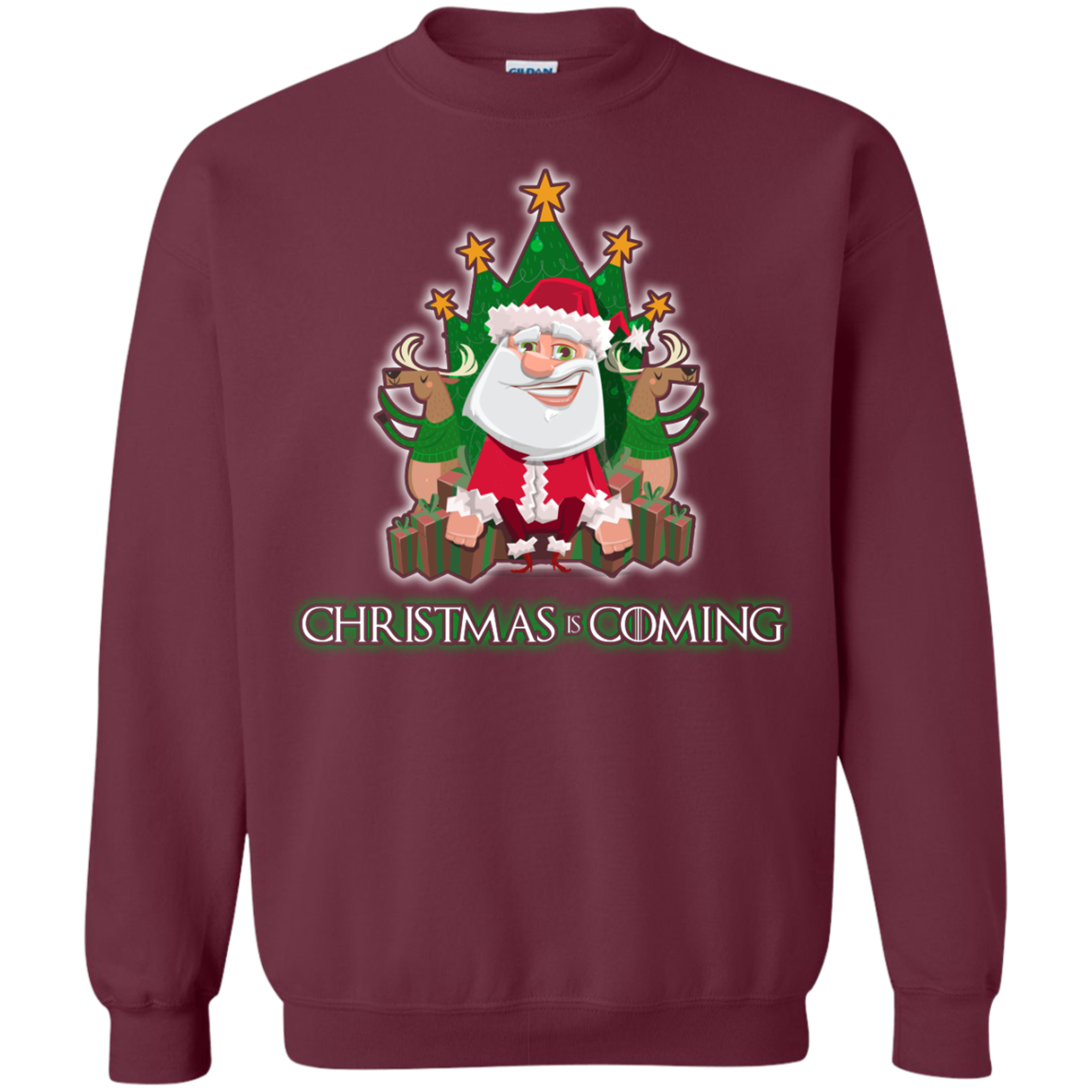 Christmas Is Coming T-shirt Maroon