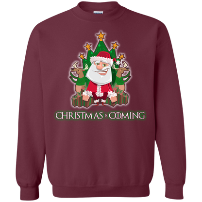 Christmas Is Coming T-shirt Maroon
