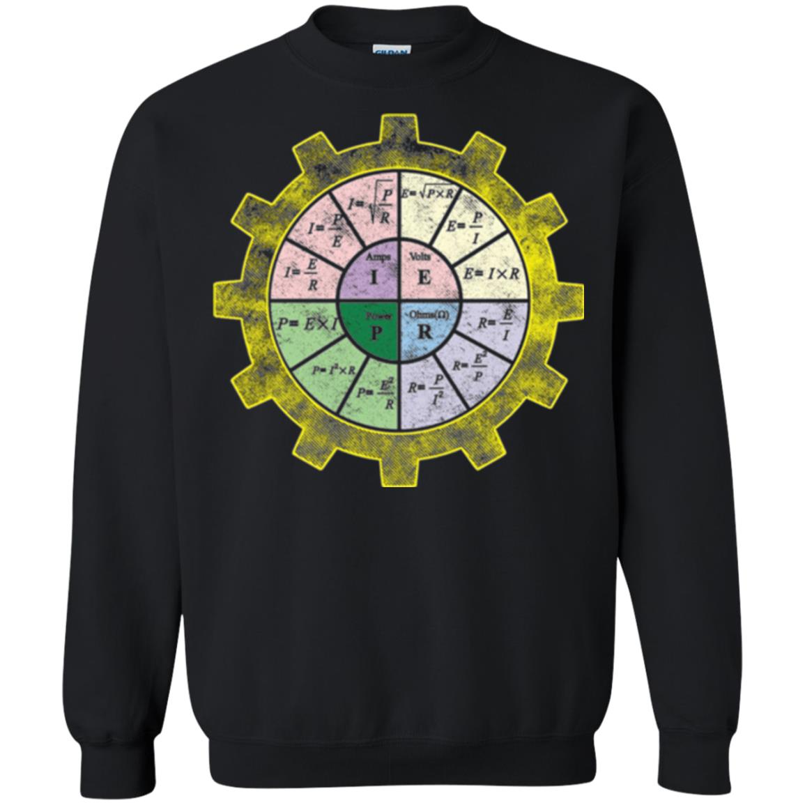 Ohms Law Shirt-ohms Law Diagram Electrical Engineer T-shirt Black