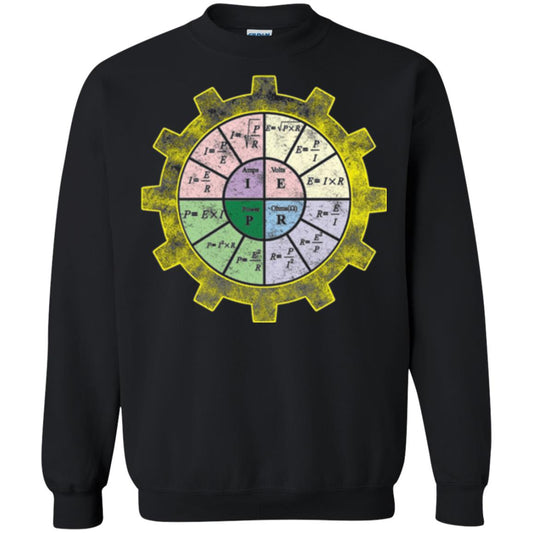Ohms Law Shirt-ohms Law Diagram Electrical Engineer T-shirt Black