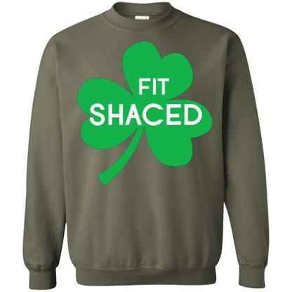 Saint Patrick's Day T-shirt Shamrocks Fit Shaced Military Green