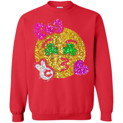 Emoji Kiss Heart Princess St. Patrick_s Day T-shirt Red