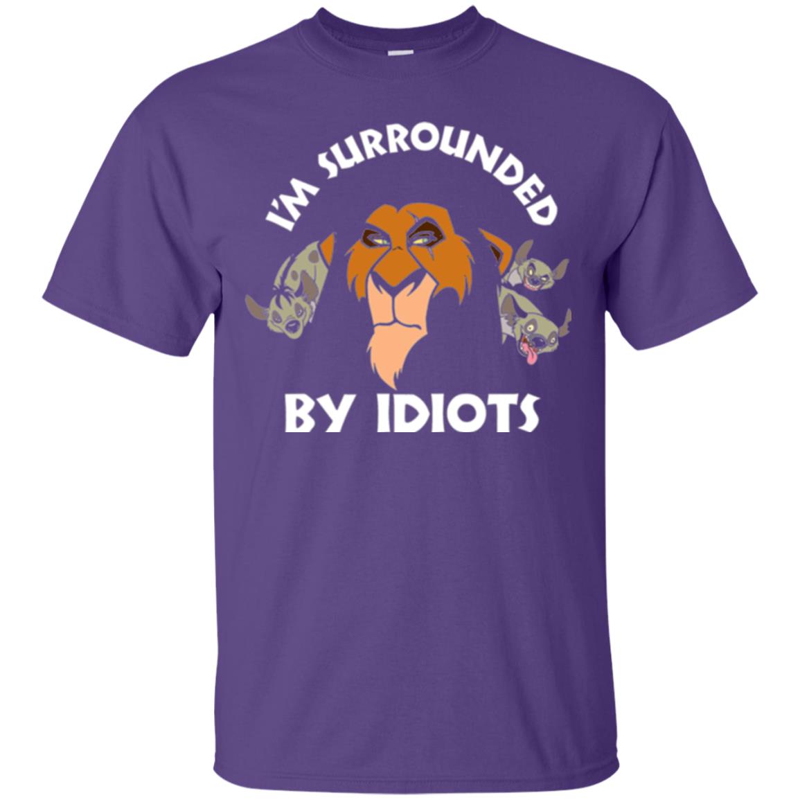 Disney Lion King T-shirt Scar Surrounded By Idiots Purple