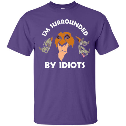 Disney Lion King T-shirt Scar Surrounded By Idiots Purple