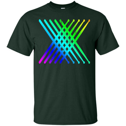 Drummer T-shirt Retro Vintage Drumsticks T-shirt Forest Green