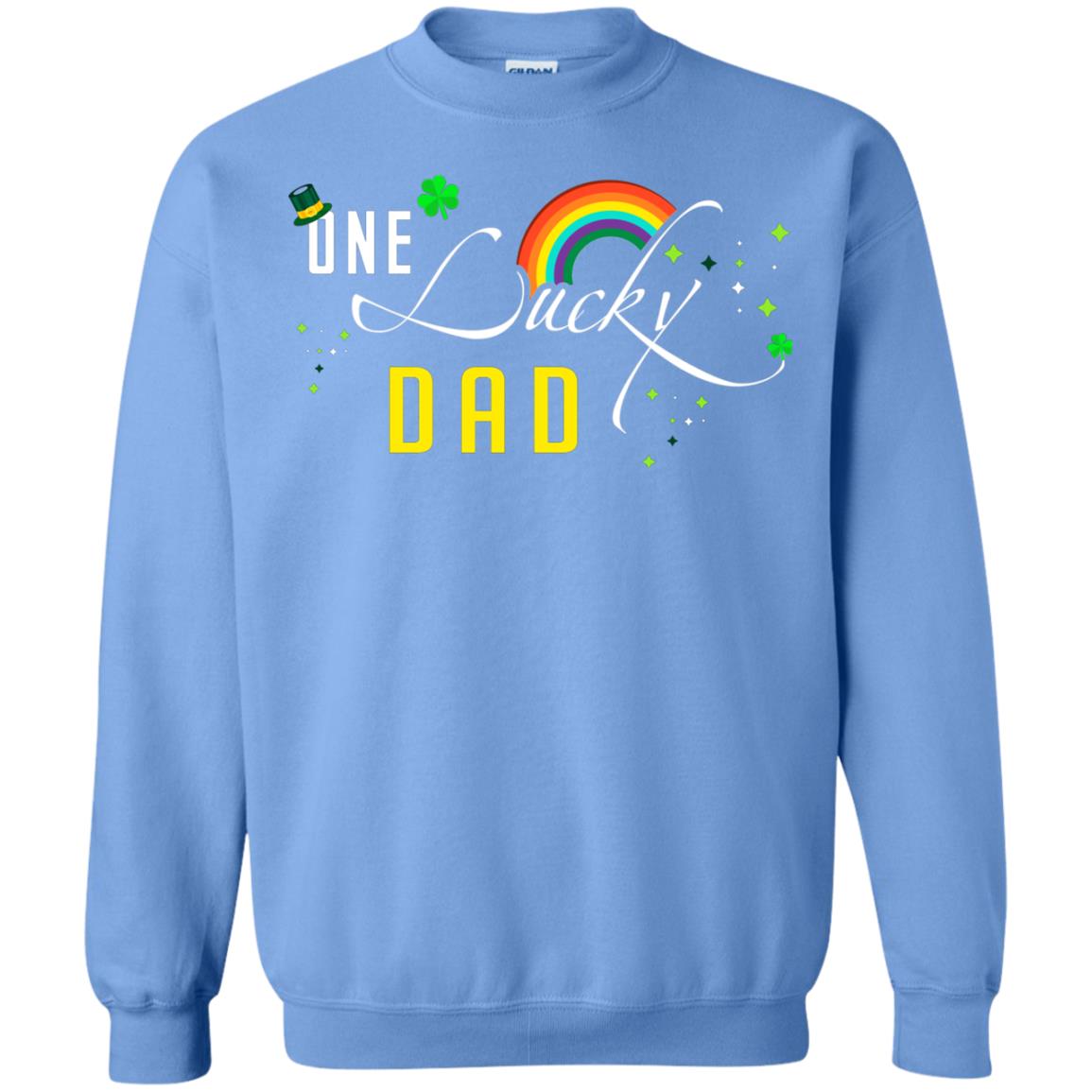 One Lucky Dad St. Patrick_s Day T-shirt Carolina Blue